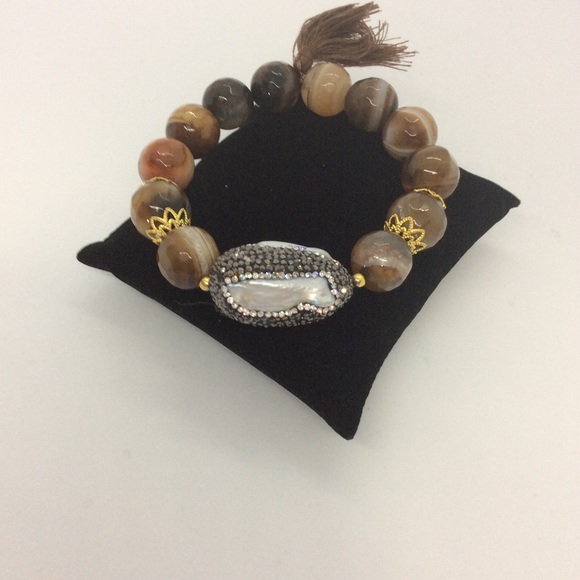 Pearl & Marcasite Bracelet - Picture 5 of 5